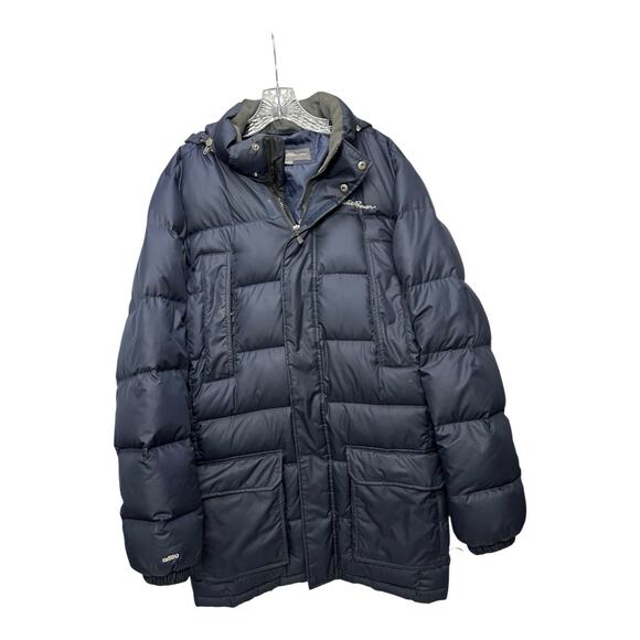 Eddie Bauer Jacket Mens TL Blue EB550 Down Insulated Puffer Parka